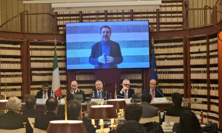 Matteo Salvini, Ministro delle Infrastrutture e dei Trasporti, durante la presentazione del rapporto DEKRA sulla Sicurezza Stradale 2025