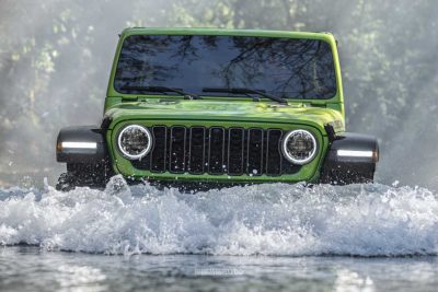 Nuova Jeep Wrangler Rubicon 2026 guado senza portiere