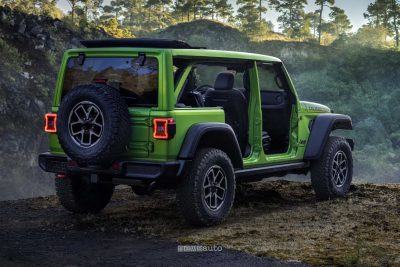 Nuova Jeep Wrangler Rubicon 2026 senza portiere