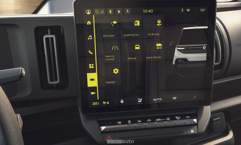 Renault Trafic Van E-Tech Electric display infotainment da 12’