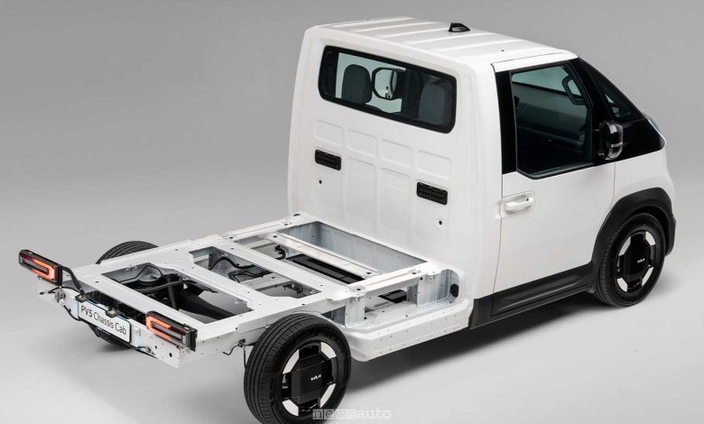 Kia PV5 Chassis Cab posteriore 3/4