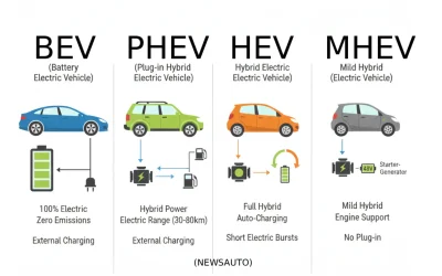 Sigle auto elettriche phev-mev-bev